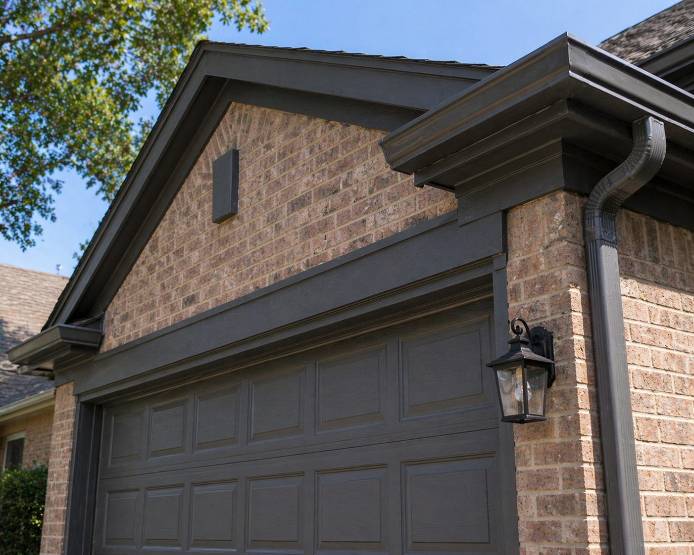 Garage door and exterior trim painting